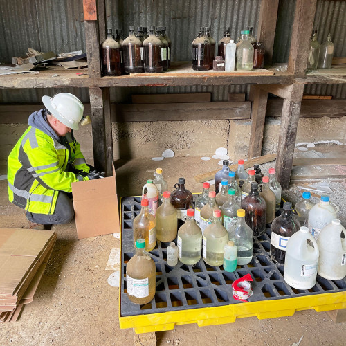 In 2023 alone, Bunker Hill coordinated for the proper disposal of over 82,000 lbs. of various historic chemicals that were found on site as the team continues to ready the site for the restart of mining operations. 